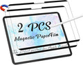 2 Pack Magnetic Paperfilm for iPad Pro 11 Inch M4/M5 [2024/2025 5th/6th Gen], Feel Like Writing Drawing On Paper, Matte Removable Anti Glare Fingerprint Screen Protector Blue Light Filter