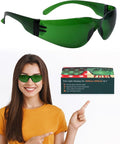 LIGHTMEUP Red Light Therapy Glasses,Eye Protection for Infrared & LED Light Sessions–Blocks 200-2000nm Harmful Wavelengths,Maintain Visibility,Lightweight Red Light Goggles