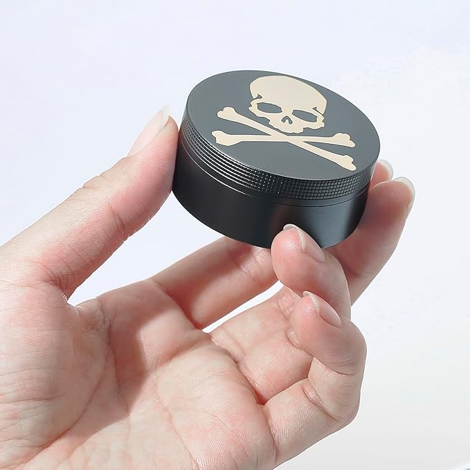 Small Pill Case 3 Compartments, Metal Round Portable Pill Box, Waterproof Travel Pill Organizer, Pocket Purse Medicine Vitamin Holder EDC Container (Grey with Gold Head)