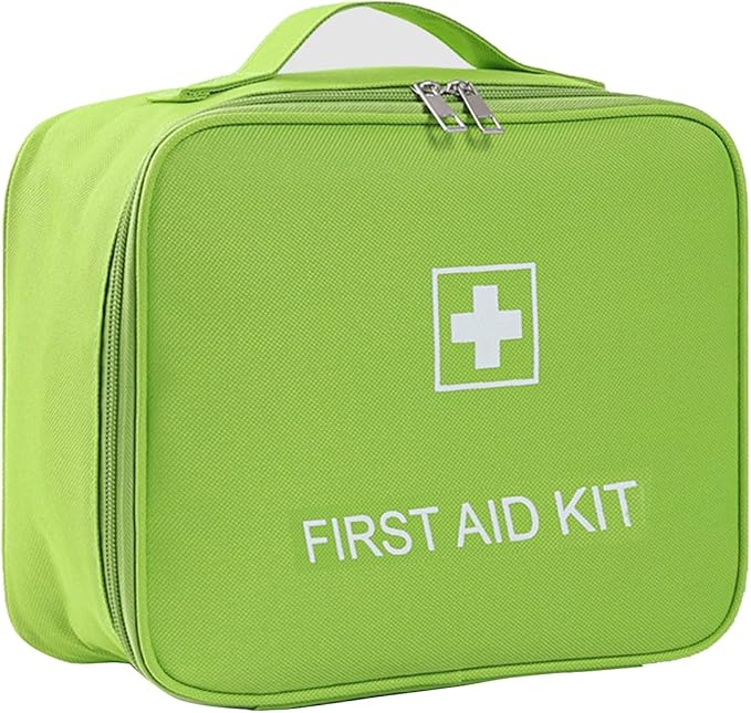 Portable Home Travel Medication Organizer Kit, Medical First Aid Kit, Large Capacity Empty Healthcare Pill Box Medication Organizer For Emergency, Home, Travel(Green,9.4x3.9x7.9in)