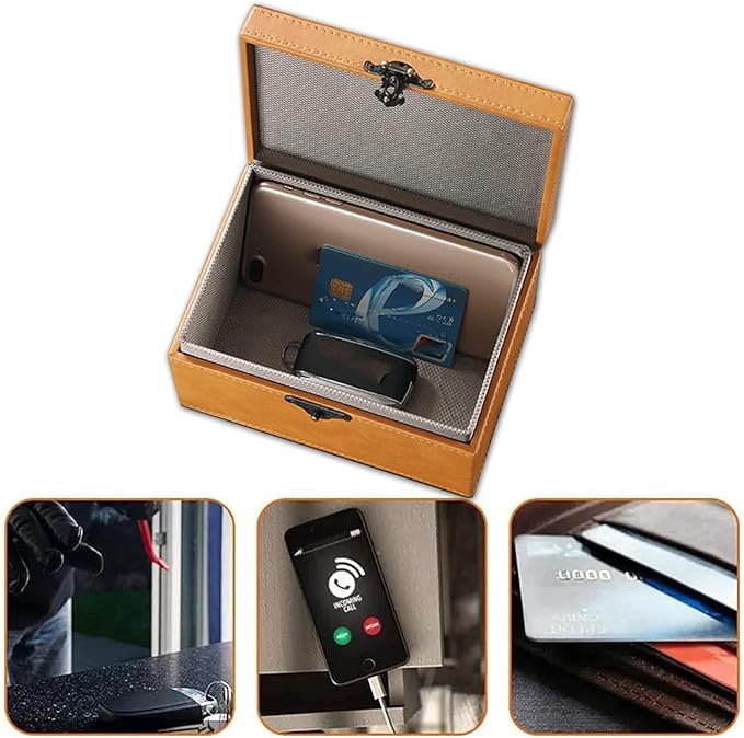 Faraday Box, Car Key Fob Protector Box, RFID Signal Blocking Box, Faraday Cage Larger Size (Yellow)
