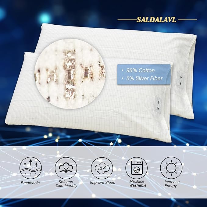 Conductive 10% Silver Fiber Grounding Sheet Organic Cotton Grounding Flat Sheets Earthing Mats with 15ft Cord Improve Sleep 27x52in Beige