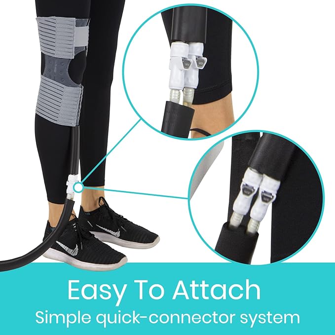 Vive Cold Therapy Machine Replacement Pads for Knee - Flexible Ergonomic Reusable Padding for Ice Cold Therapy - Pain Relief System - Knee Adjustable Device Accessory to Reduce Swelling (Pads Only)