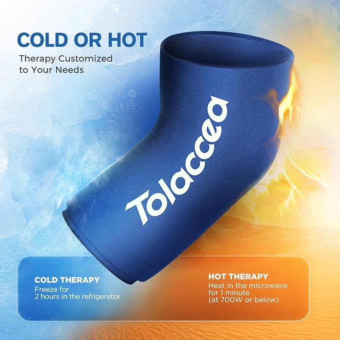 Tolaccea Hot & Cold Therapy Flexible Ice Packs (Blue, X-Large)