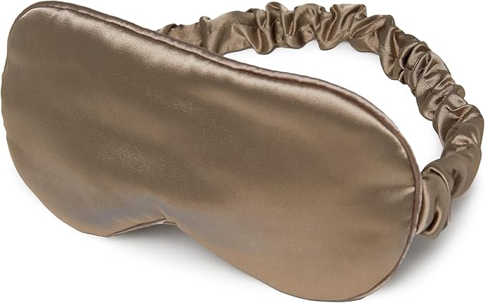 Funky Junque Adjustable Satin Bride Eye Mask, Luxury Soft Silk Mrs Sleep Mask for Women, Ideal Bridal Sleep Mask for Travel, Home - Champagne