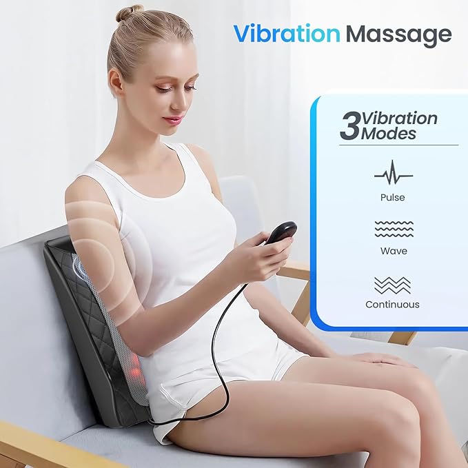 Back and Neck Massager, FSA Eligible HSA Store Massager for Pain Relief Deep Tissue, Heated Massage with Vibration, Massage Pillow for Neck, Back, Shoulder, Leg, Gifts for Women Men