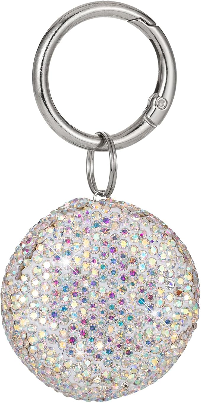 Keychian Pill Holder Round Pill Organizer Key Chain Tiny Pill Case Portable Small Medicine Container for Ring Earplugs Coin (Colorful)