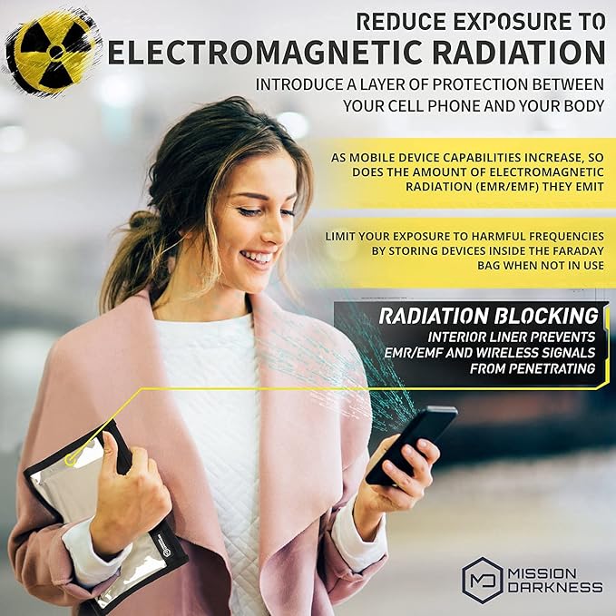 Mission Darkness Window Faraday Bag for Phones // Device Shielding for Law Enforcement, Military, Executive Privacy, Travel & Data Security, Anti-Hacking & Anti-Tracking Assurance