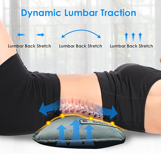 Full Body Massage Mat with Heat & Neck Lumbar Massager Pillow,Multifunctional Back Heated Mattress Pad with 10 Vibration Motors, 3 Heating Pads & 9 Massage Modes, for Neck Back Leg Pain Relief