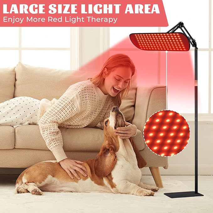 135 Red Light Therapy for Face and Body, Multifunction Red Light Therapy with Stand, Dual Different LEDs(660nm& 850nm) Light with Belt and Stand
