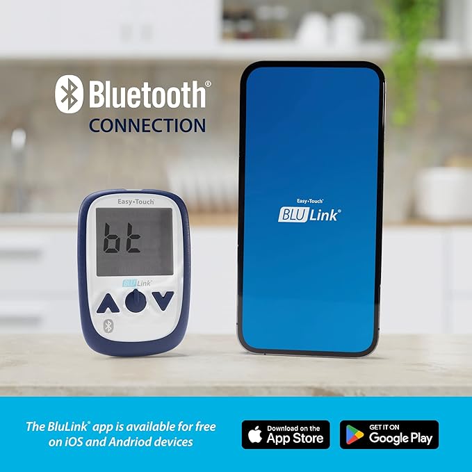 BluLink Diabetic Test Strips by Easy Touch, 50 Count, Compatible with BluLink Blood Glucose Monitor System