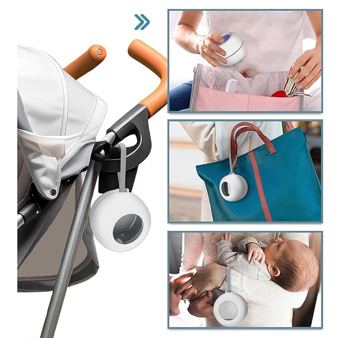 Portable Pacifier Sanitizer, UV Light Sanitizer Box, 99.99% Cleaned in 3 Minutes, 90 Disinfection Cycles, USB Rechargeable, Baby Pacifier Sanitizer On the Go (Large White)
