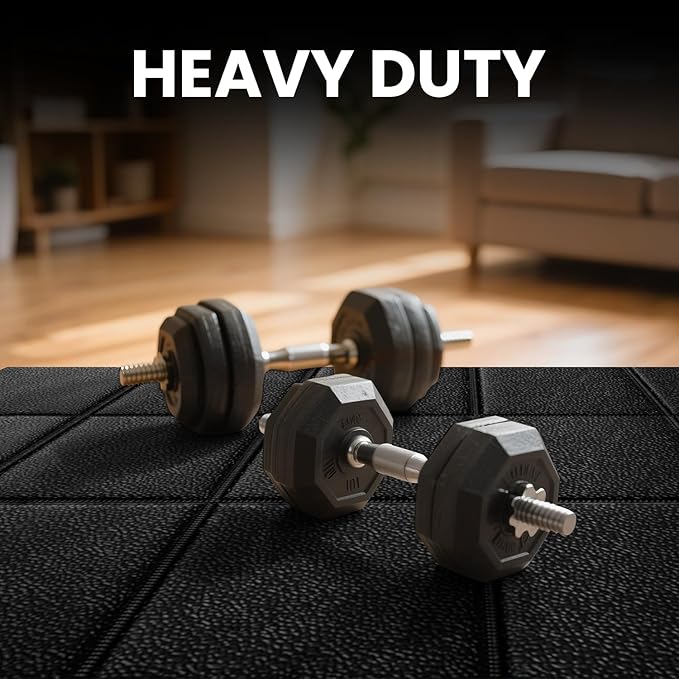 Treadmill Mat 79" x 39", 3mm Thick, for Under Treadmill, Walking Pad & Exercise Bike on Carpet & Hardwood Floors, Non-Slip Stripe Design, Waterproof Floor Protector, Noise & Shock Absorbing