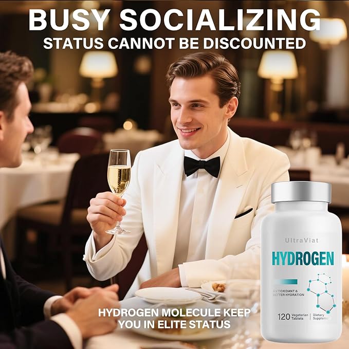 Hydrogen Water Tablets, 12 ppm H2 Molecular Hydrogen Supplement with Magnesium for Drinking Water, Energy & Cognitive Support