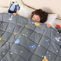 Sivio Weighted Blanket 5lbs, Cooling Weighted Throw Blankets, Breathable Heavy Blankets for Sleeping, Washable Small Weighted Throw Blanket, 36"x48", Grey Sky