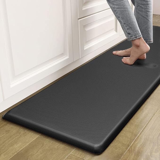 Artnice Anti Fatigue Kitchen Floor Mat, 3/4 Inch Thick Waterproof Comfort Standing Desk Mat, Ergonomic Multi-Purpose Cushioned Rugs for Home, Sink, Office, Laundry(20" x 71",Black)