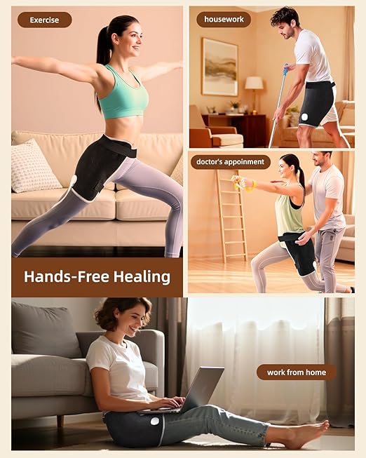 Graphene-Infused Hip Heating Pad for Sciatica Pain Relief - Heated Wrap for Lower Back, Buttocks, Thighs – Large Size Electric Heat Pad with Auto-Off (18.5”×16”)