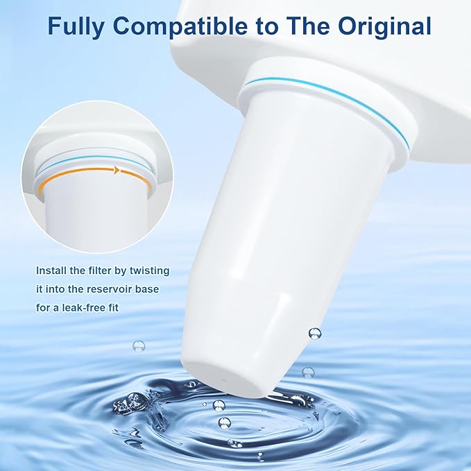 Upgraded 5-Stage Water Filter Replacement for Zero Pitcher & Dispenser, Reduces Lead, Chromium, PFOA & PFOS, Compatible with ZR-001, ZR-004, ZR-017, 6-Pack