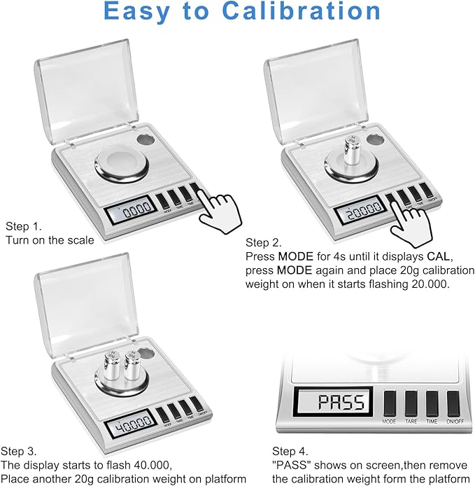 Fuzion Milligram Scale, 50g/0.001g Digital Milligram Scale with Calibration Weights, Jewelry and Gem Scale, Mg Scale for Powder, Reloading, Includes Scoop, Powder Pan and Tweezers