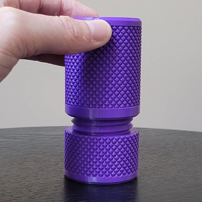 Eye Drop Vials Holder & Storage Case - Securely Store Seven (7) Single-Use Vials - Screw-On Lid, Knurled Pattern - Keep Vials Safe & Organized to Keep Track of Your Daily Usage (Purple)