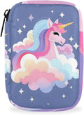 Cute Unicorn Prints Travel Pill Organizer Bag Portable Weekly Pill Box Travel Medicine Organizer 7 Day Pill Case with Zipper for Daily Travel Family Business