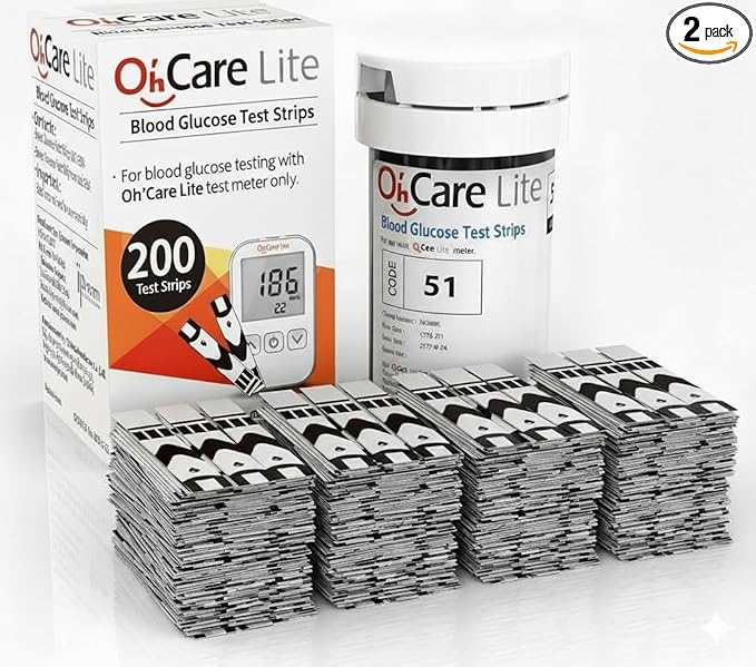 Bundle of 200 Test Strips for Blood Glucose Meter