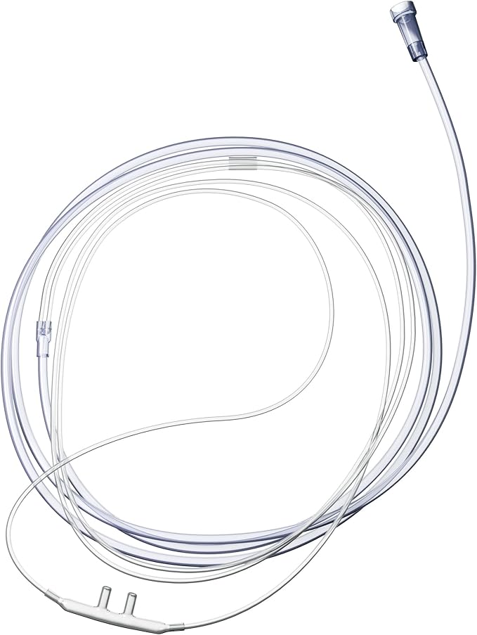 7 Foot Oxygen Nasal Cannula - 10 Pack Nasal Cannulas for Oxygen - Standard Kink Resistant Lightweight Tubing Cannula