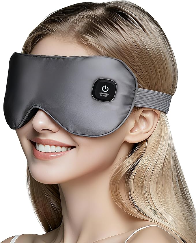 Cordless Dual Cooling & Heating Eye Mask, Heated Eye Mask for Dry Eyes Relief, 3 Heat Settings, Washable Eye Cover, Warm Heating Pad for Stye Eye Treatment, Gel Pad for Puffy Eyes