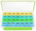 BUG HULL Monthly Pill Organizer, Moisture-Proof Large 28 Days Pill Box with Removable 4 Weeks Pill Case Rows, Medicine Pill Organizer, Travel Pills Organizer with One Month Pill Container for Vitamin
