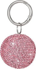 Keychian Pill Holder Round Pill Organizer Key Chain Tiny Pill Case Portable Small Medicine Container for Ring Earplugs Coin (Pink)
