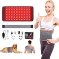 Red Light Belt for Body, Adjustable Lower Back Massager with Heating & Vib, Near Infrared Light Wrap for Back Shoulder Waist Knee Women Men Dogs Cats