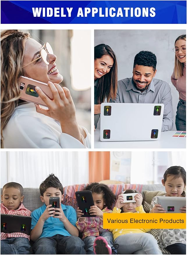 Protection Stickers for Cell Phones/Laptops/Tablets/Devices/Household Equipment - 1.2 x 1.6 x 0.01 inches - Small and Lightweight - Widely Used - Fine and Durable - Applies to Everyone - (8 Pcs)