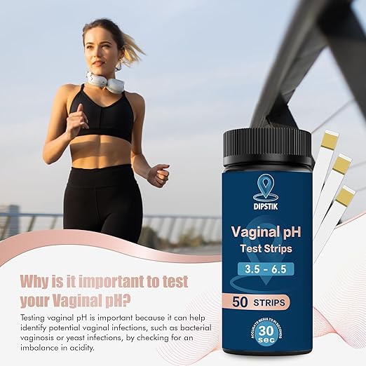 Vaginal pH Test Strips, 50 Feminine pH Test Kit for Women Yeast Infection, Home BV Test Kit