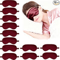 12PACK Silky Sleep Masks Satin Eye Mask Silk Eyes Cover for Sleeping Blackout Eyeshades Soft Blindfold Travel Nap Gifts