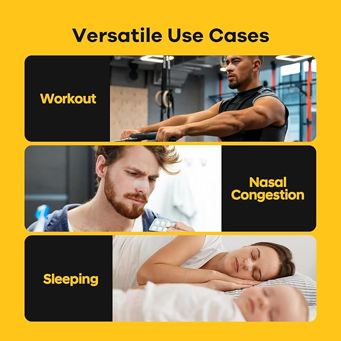 Nasal Strips for Snoring (36 Count), Extra Strength Nose Strips for Breathing, Anti Snoring Nasal Strips for Sleeping, Congestion Relief for Colds & Allergies, Sensitive Skin, Clear