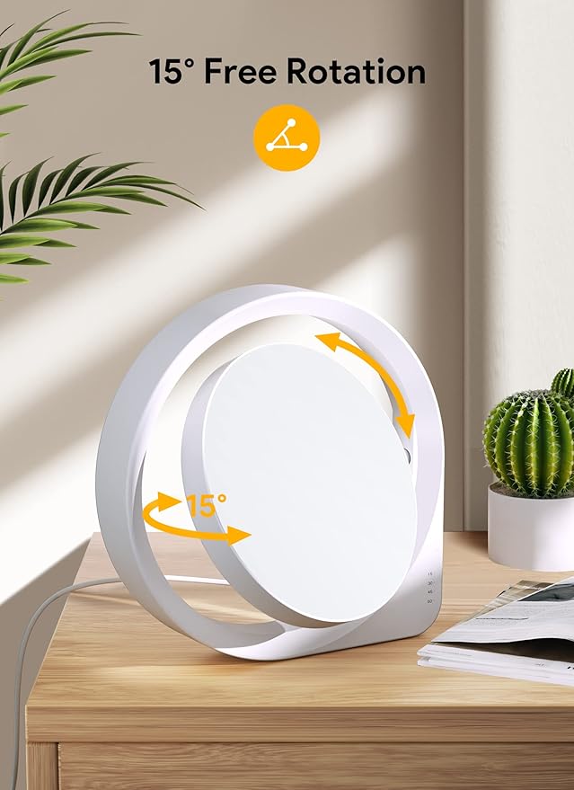 MediAcous 11000Lux Sunlight Lamp, 4 Brightness Levels & Color Temperature & Timer, Daylight Lamp with Memory Function for Home/Office/Decoration