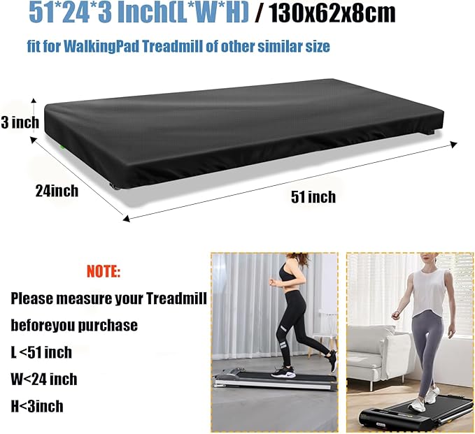 Under Desk Treadmill Cover, Dust-Proof Walking Pad Cover, Waterproof Protective Cover for Walking Treadmill Office Under Desk(Cover Only)