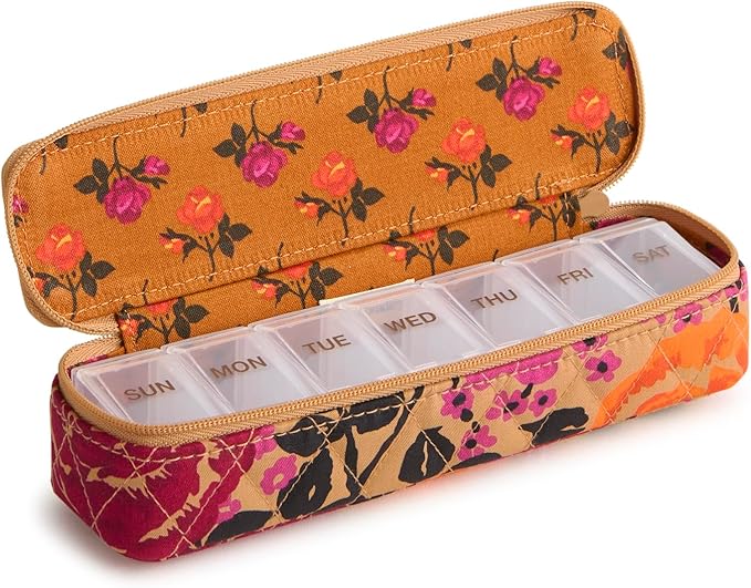 Vera Bradley womens Travel Pill Case, Cotton Gabardine