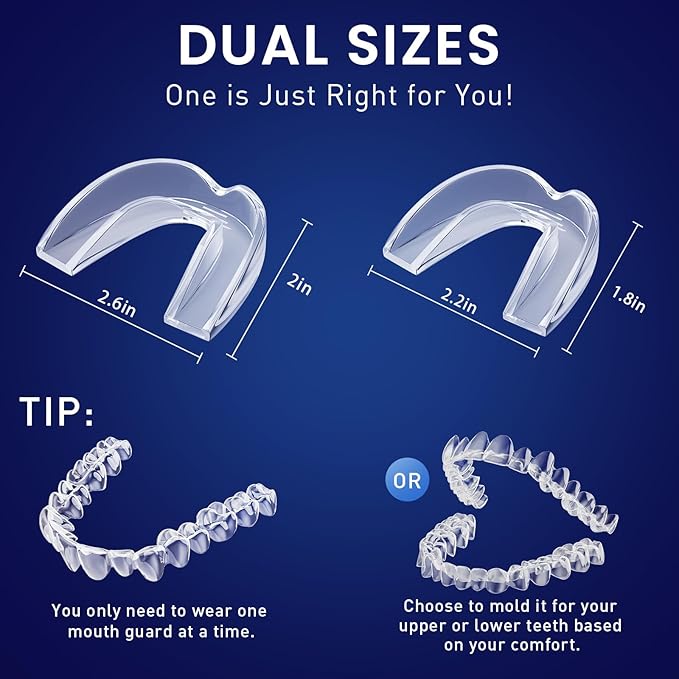 Anti Grinding Guard for Clenching Teeth at Night, Mouth Guard for Grinding Teeth at Night, Teeth Grinding Mouthguards for Sleeping, Comfortable Grinding Guard for Adults