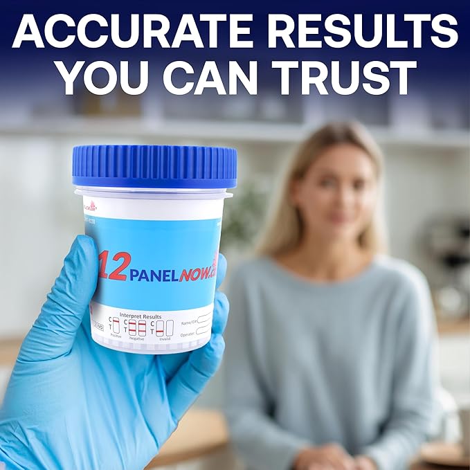16 Panel Drug Test Cups, with FYL, KRA, ETG and TCA, Built-in Temperature Strip Included, Easy Read, Multi-Test, One Step, Fast and Accurate (100)