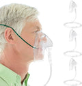 3 Pack Oxygen Masks for Face Adult, XL Size Oxygen Mask with 6.6' Ft Tubing and Adjustable Elastic Strap- NO Cup-White