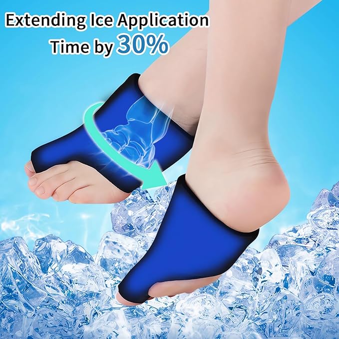 Forefoot Toe Ice Pack, Foot Ice Packs Big Toe for Pain Relief, Cold and Heat Therapy Gel Foot Ice Pack for Swelling, Plantar Fasciitis, Blisters, Bunions