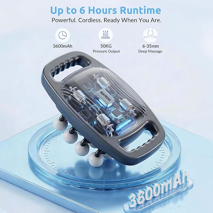 16-Head Professional Massage Gun, Deep Tissue Percussion Massager with 3 Modes & 30 Levels, Quiet Powerful Motor for Muscle Recovery, Pain Relief Device for Back, Neck, Shoulders
