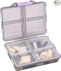 Travel Pill Organizer Small 8 Grid Compartments Pill Holder Box - Portable Medicine Container Case - Daily Weekly Medication Organizer