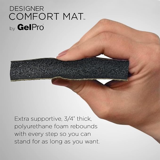GelPro Anti-Fatigue Designer Comfort Kitchen Floor Mat Orchard Sultry Grey 30x108