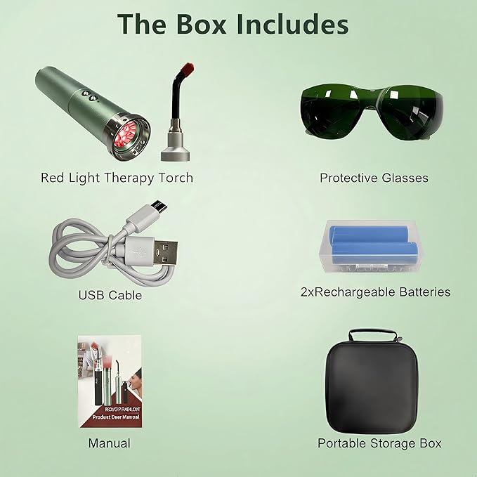 Red Light Therapy Wand, 2-in-1 Handheld Device for Lip & Mouth Care, Red & Infrared Light for Muscle & Joint Comfort, 5 Wavelength Modes (460nm, 630nm, 660nm, 850nm, 900nm), Rechargeable