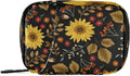 xigua Sunflower Pill Case 7-Day Travel Pill Organizer Box with Zipper Closure for Vitamins, Medication and Supplements