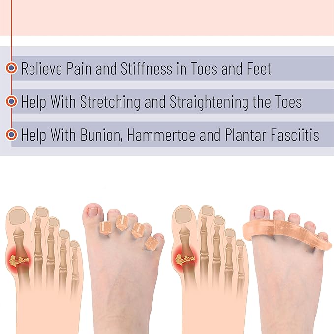 Dr. JK- ToePal Gel Toe Separator, 2 Pairs, Toe Spacers, Bunion Corrector