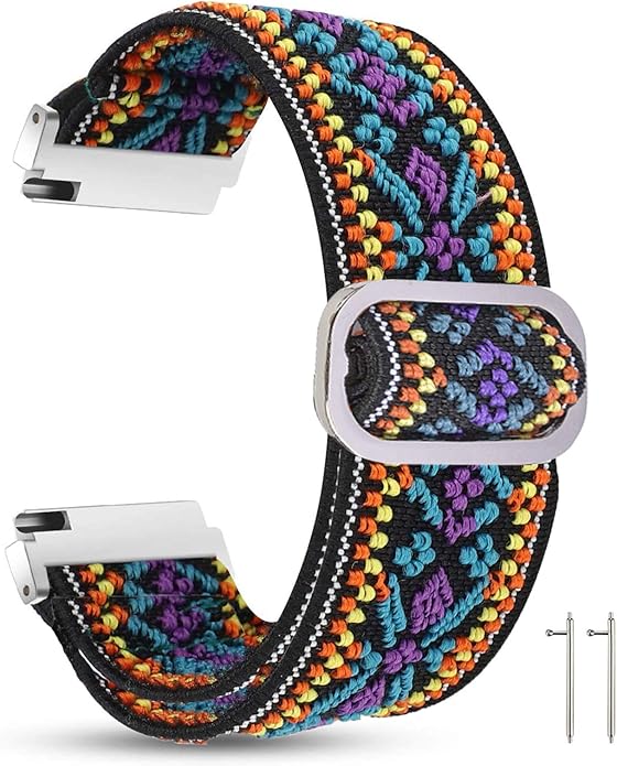 Lamshaw Compatible for Embr Wave 2 Band, 18mm Stretch Elastics Nylon Adjustable Replacement Strap Accessories Compatible for Embr Wave 2 Thermal Wristband