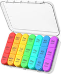 Daviky Pill Organizer 3 Times a Day, Weekly Pill Box 7 Day, Daily Medicine Organizer Case to Hold Vitamins and Medication